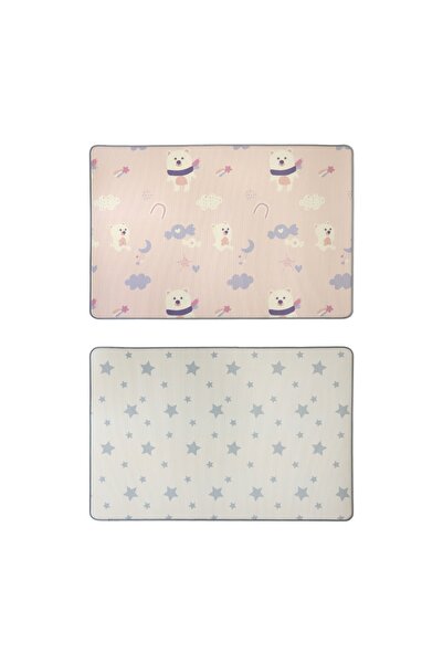 Coolmats Pembe Ayı Masalı & Yıldızlar Çift Taraflı Rulo Oyun Matı 200 x 140 x...