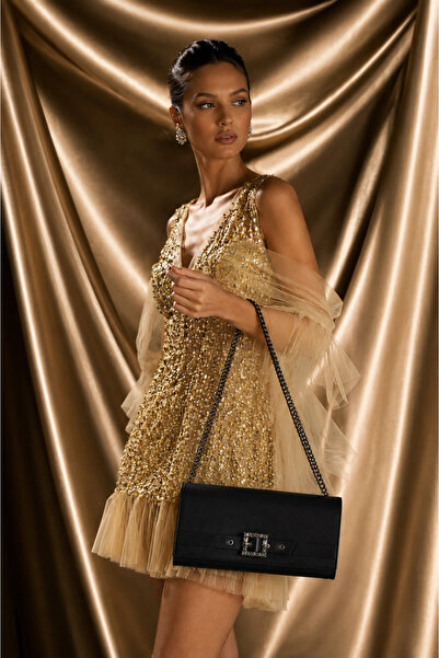 BUENO Black Leather Women's Leather Portfolio