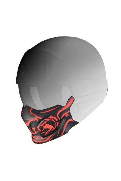 Scorpion EXO COMBAT Evo Samurai Maske Mat Siyah Kırmızı