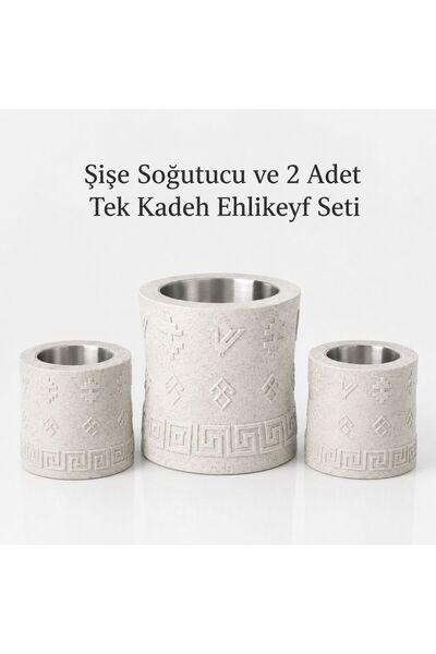 Mottopi Termojelli Şişe Soğutucu ve 2 Adet Tek Kadeh Bardak Soğutucu Ehlikeyf...