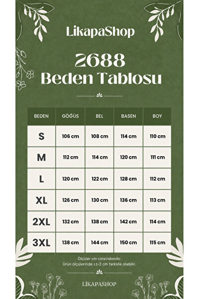 LİKAPA Yazlık Büyük Beden Viskon V Yaka Kısa Kol Elbise 2688