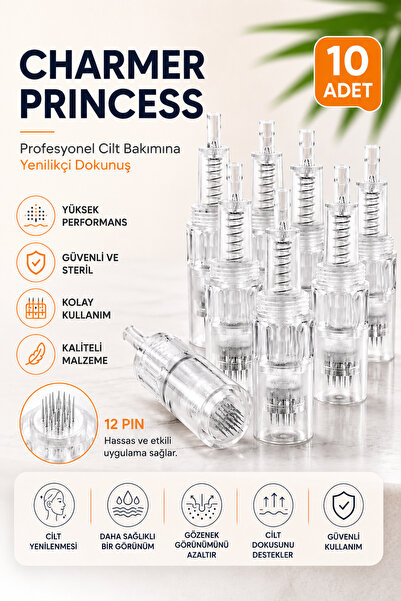 east medical Dermapen ,12 pin 10 Adet Charmer Princesses CİHAZINA UYGUNDUR. 1...