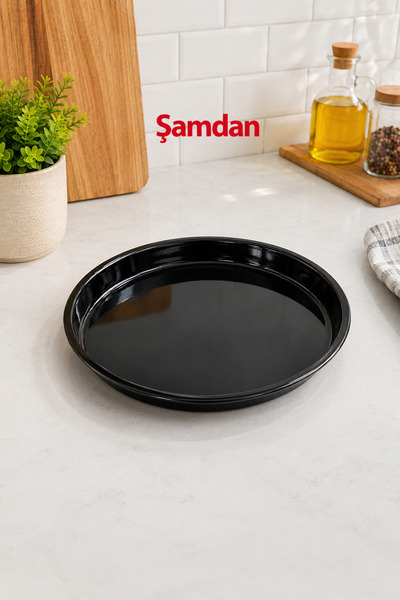 Şamdan Yuvarlak Fırın Tepsisi 36 CM
