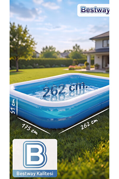 BESTWAY مسبح عائلي قابل للنفخ 262 × 175 × 51 سم 54006