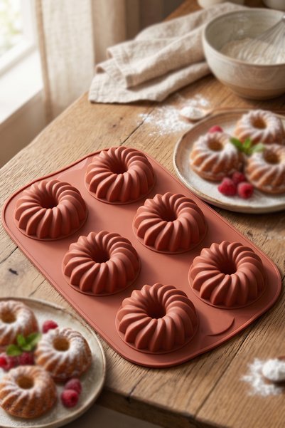 HIMYHOME Silicone Mix Muffin Cake Mold Star