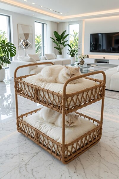 TASARYUM Zümra İki Katlı Kedi Ranzası