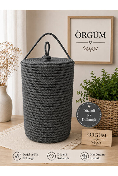 EGE ÖRGÜM حامل الحقائب منظم الحقائب المزخرف مع غطاء 30x20