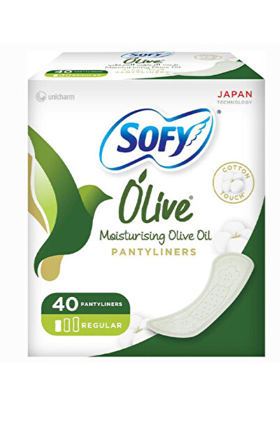 sofy Pantyliner Olive Regular (8S*40) --- Sofy Daily Sanitary Pads with Olive...