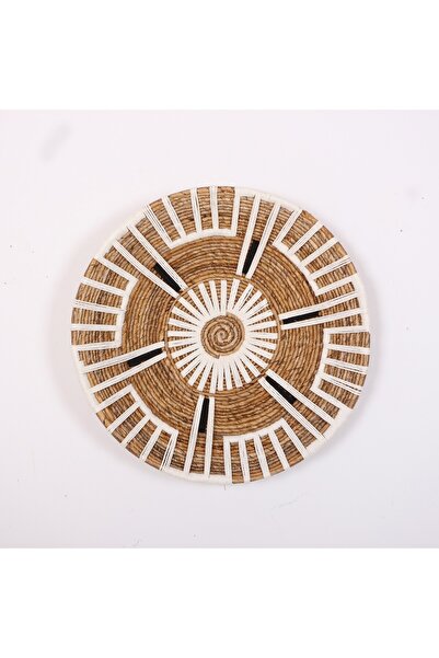 Mylamp Aspendos 60x14 cm Çap- Doğal Abaka Duvar Tabağı