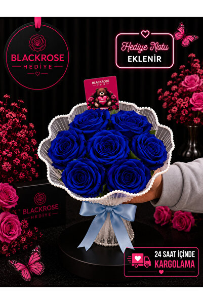 blackrosehediye Velvet Rose Bouquet with Ruffled Tulle - Bride's Handheld - G...