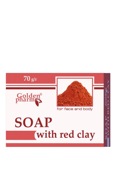 Golden Farm جولدن فارما صابون الطين الأحمر 70 جم للعناية بالبشرة