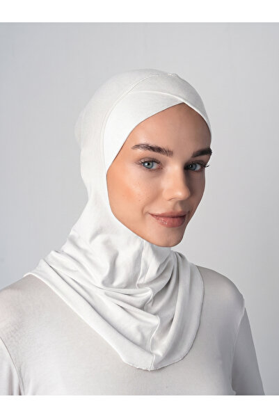 Ecardin Cross Hijab Turban Cross Neck Collar Bonnet - St 232 White