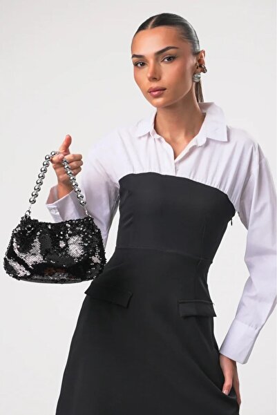 ÇÇS Geantă Crossbody Ccs Row Ball cu paiete și mâner de mână