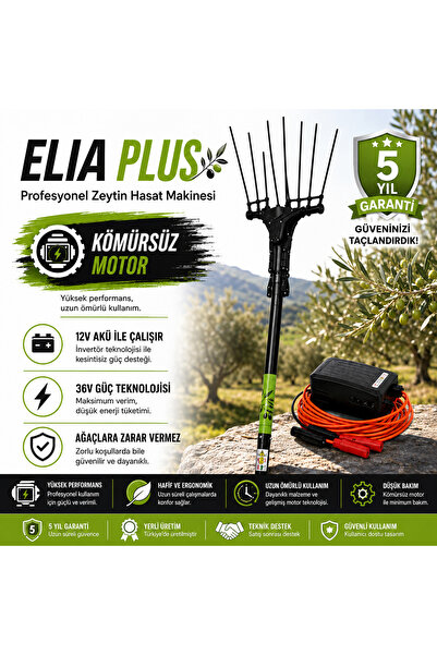 Elia Plus 36V 1000W Kömürsüz Motor Zeytin Hasat Makinesi