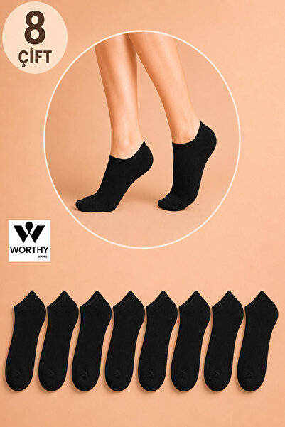 WORTHY SOCKS 8 Pack Men's Short Booties Ankle Socks
