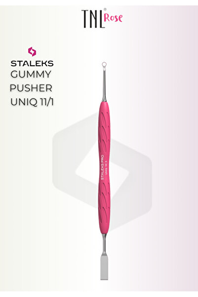 STALEKS Gummy'' UNIQ 11 TYPE 2 Silikon Saplı Tırnak Eti İtici (Yamuk İtici + ...