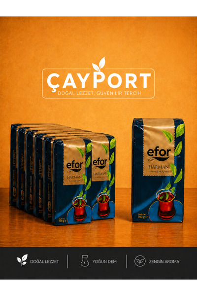EFOR ÇAY Efor Harman Yumuşak İçim Siyah Çay 500 Gr x 10 Adet (5 Kg Koli)