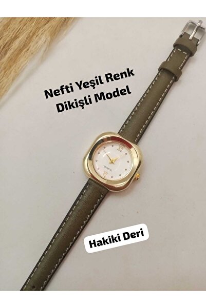 Brality Yeni Moda Vintage TASARIM Gold Renk Kasa , Nefti Yeşili Renk Kadın Ko...