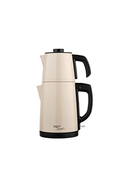 Leggno Gourmet Pro Paslanmaz Çelik Çay Makinesi Krem