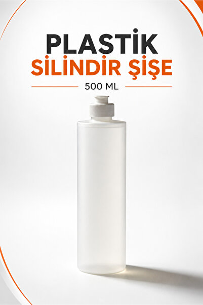 Ref-San Silindir Şeffaf Plastik Şişe - 500cc