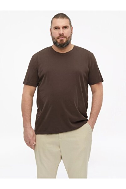 s.Oliver Big Sizes Men's Big Sizes T-Shirt with Crew Neck, Cotton, Dark Brown...