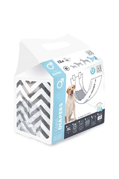 M-PETS Diapers Erkek Köpekler İçin Külot (Xl) 12Li 10116499
