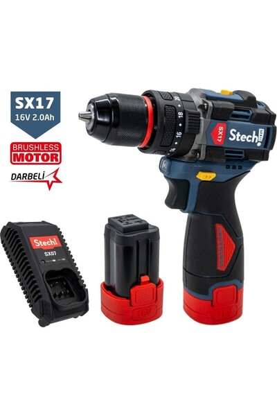 StechEnd STECH END SX17-2*2.0 AH. AKÜLÜ DARBELİ MATKAP