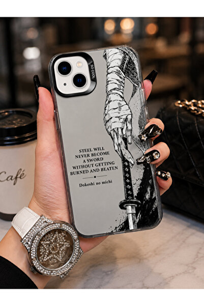 Caseji iPhone 13 Uyumlu Samurayın Sözleri Özel Baskı Telefon Kılıfı MK01A
