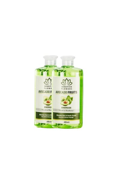 Sensitive Flowers Avacado Fruits Energize Shower Gel 2 X 650 ml