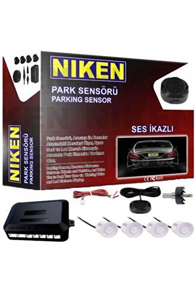 Niken مستشعر وقوف السيارات 22 ملم مستشعر أبيض مع إشارة الصوت
