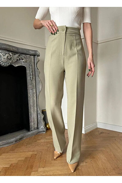 My Blog Khaki Palazzo Trousers - 2Y50714