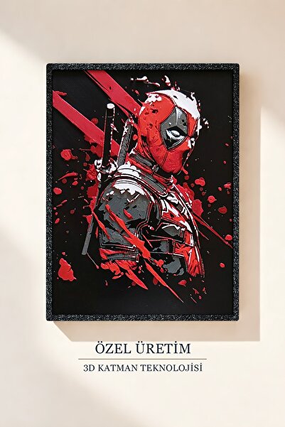 Saes Labs Deadpool 3D Tablo 15×20 cm
