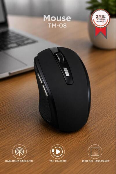 Torima Mouse Yan Tuşlu Optik Kablosuz Fare TM08 Siyah