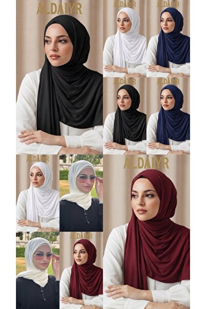 ALDAIYR 10 شالات قطنية ممشطة سادة