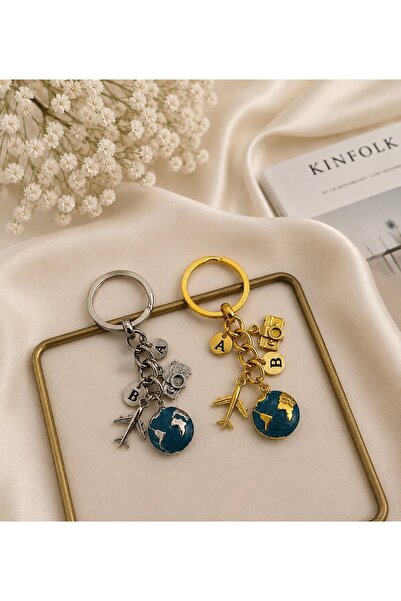 Elvia Atelier Harfli Figürlü Dünya Anahtarlık
