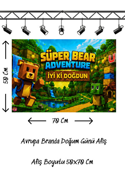 snowparty Banner de aniversare Super Ursul Aventurier
