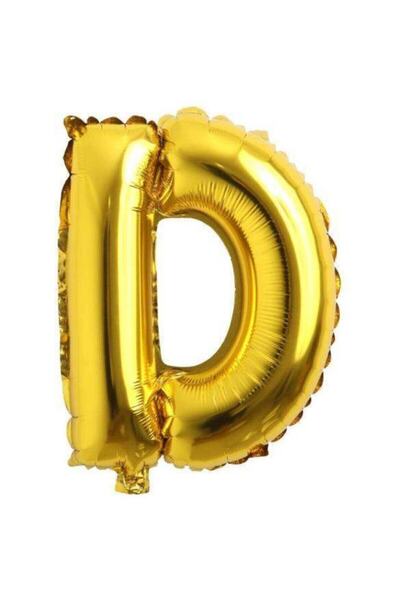 Deniz Party Store Gold Foil - Medium Size Balloon (D) Letter
