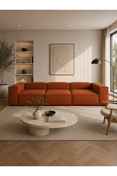 ERİZA Relax Soft 3 Modül Koltuk (TARÇIN) Arizona 11 Keten