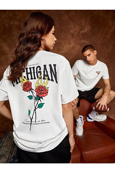 Tarzsokak Unisex beli Michigan Štampano set od 2 kombinacije za parove