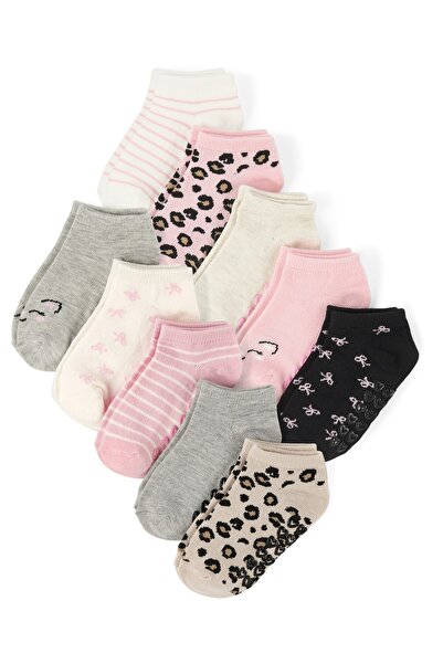 The Children's Place Toddler Girls Cat Ankle Socks 10-Pack