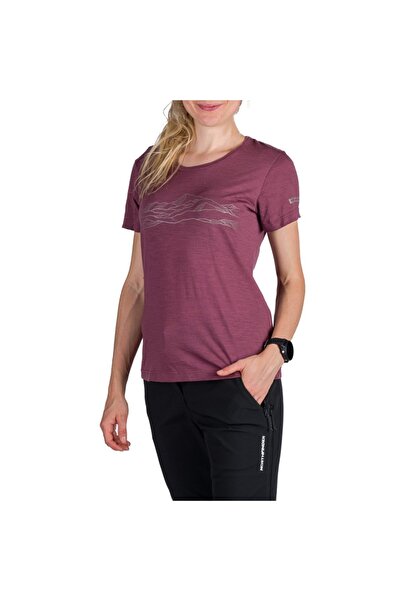NORTHFINDER Tricou damă din merinos JENIFER, culoarea trandafirului