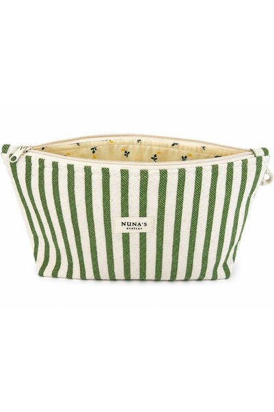 NUNA'S Atelier Defne |   Linen Makeup & Travel Bag |   Lined Zippered Organizer (27X17 cm)