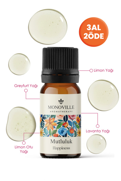 Monoville مزيج الزيوت العطرية للسعادة 10 مل (مزيج الزيوت العطرية للسعادة)