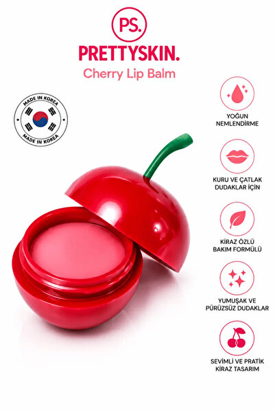 ps. prettyskin. Cherry Lip Balm 9 Gr |   Moisturizing Cherry Extract Lip Care...