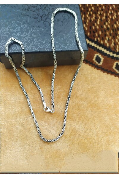 Moda Hilye www.modahilye.com 925 Ayar Gümüş Kral Zincir - 3 mm x 60 cm Zincir...