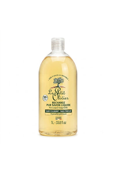 Le Petit Olivier Săpun Lichid Pur Refill 1L – Hipoalergenic, Fără Parfum, 98%...