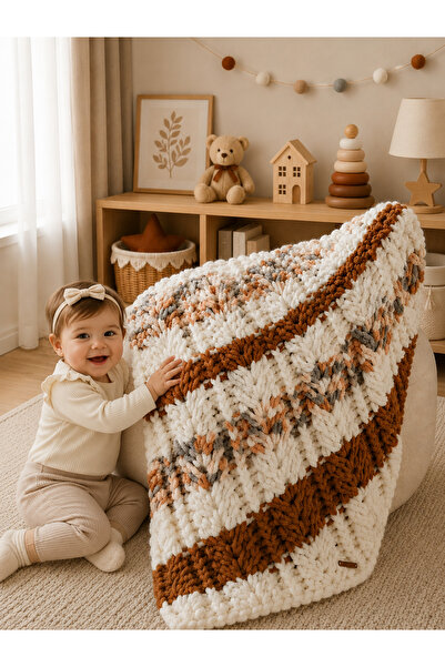 Alize Puffy Custom Baby Çok Renkli Bebek & Çocuk Battaniyesi | El Yapımı Prem...