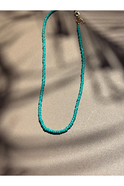 Wish List Jewelry Mavi kum boncuk kolye