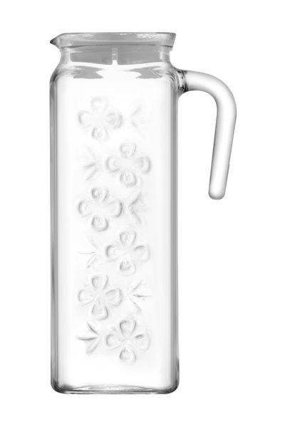 LAV Bloom Cam Sürahi Tekli 1,2 L Kulplu Beyaz Plastik Kapaklı