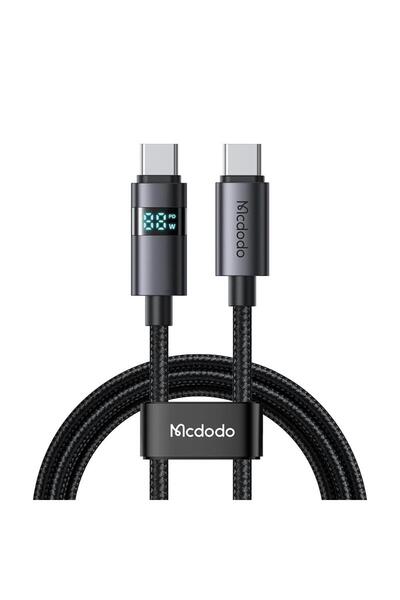 Mcdodo CA-5610 USB-C TO USB-C 100W KABLO YATAY LED EKRANLI SİYAH
